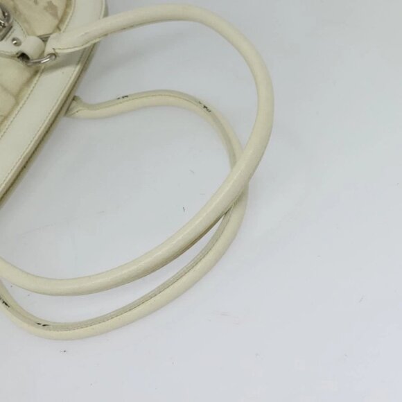 PRADA Shoulder Bag Canvas Silver White Auth - Picture 7 of 16